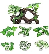 Kaiyuan Dynasty 7Pcs Driftwood Cave Decor Reptiles Betta Fish Tank Accessories Aquarium Plants De...