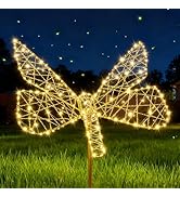 Flacchi Solar Lights Outdoor - Solar Garden Lights Butterfly Decor with 240LED, Solar Powered Iro...