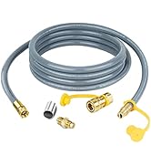 Skyflame 12 Feet Natural Gas Conversion Kit, Propane to Natural Gas Hose with Quick Connect Fitti...