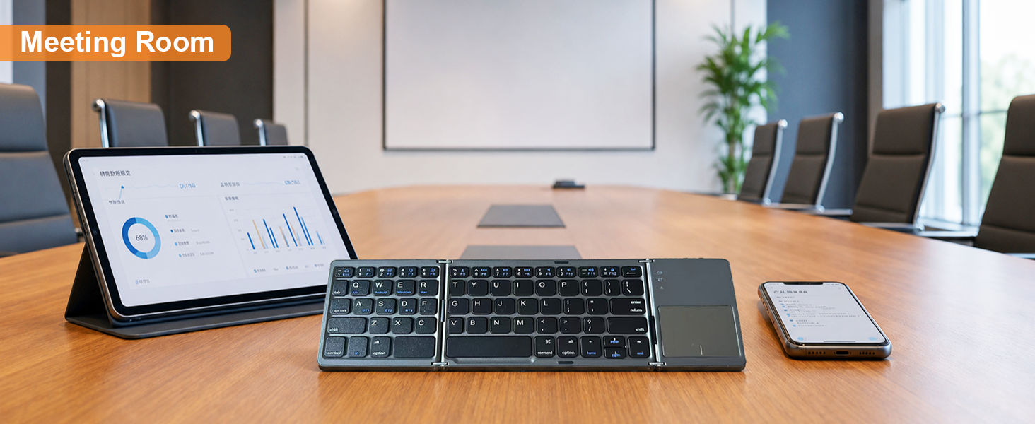 Foldable Keyboard with Touchpad