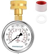 UHARBOUR Glycerin Filled Water Pressure Gauge 200psi/14bar, 2" Dial,Stainless Steel Case, Brass I...