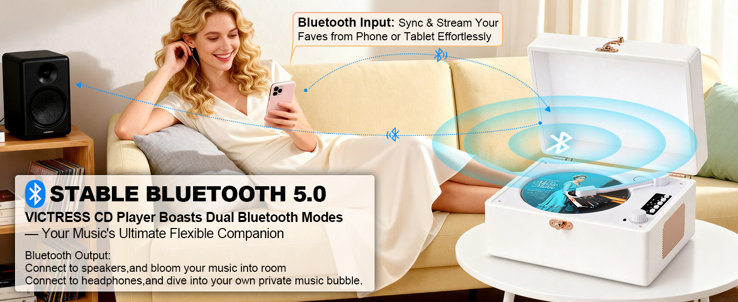 portable cd player with bluetooth