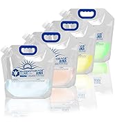 WaterStorageCube Premium Collapsible Water Container Bag, BPA Free Food Grade Clear Plastic Stora...