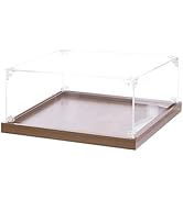 MECCANIXITY Acrylic Display Case, 10''x10''x4'' Clear Display Box Assemble Dustproof Storage Orga...