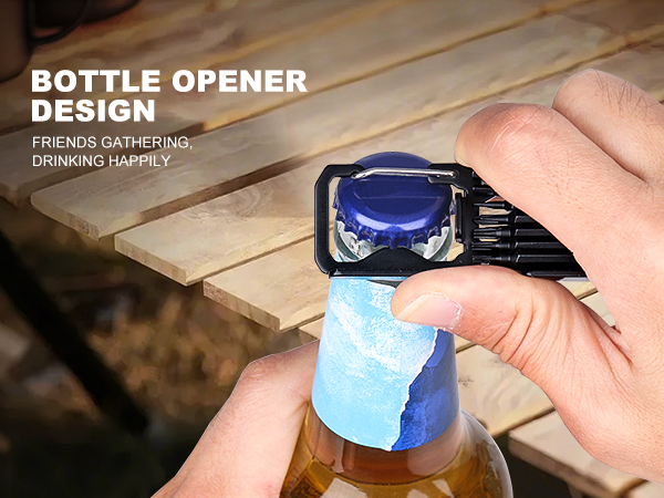 Bottle Opener Design Friends gathering, drinking happily