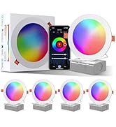 ORALUCE Smart Recessed Lighting 6 Inch, WiFi&Bluetooth Color Changing Retrofit LED Can Lights, 13...