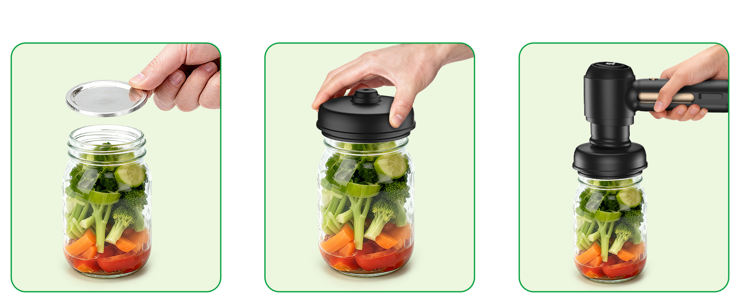 MFTEK Handheld Vacuum Sealer for Food — Electric Vacuum Sealer Machine &amp;amp; Mason Jar Vacuum Sealer Kit