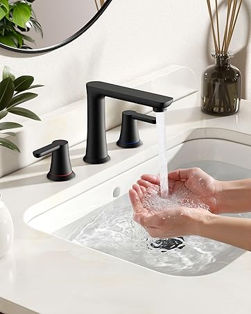 black faucet bathroom