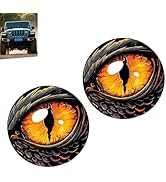 Diamall 2 PCS Beast Eyes Headlight Decals, 3D Stereo Beast Eyes Stickers, Cool Round Light Decals...