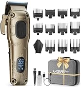 VGRPRO Hair Clippers for Men Professional, Cordless &amp; Corded Barber Clippers for Hair Cutting wit...
