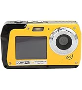 Waterproof Digital Camera Underwater Camera, 4K30FPS 56MP HD Video Recorder Dual Screens 18X Digi...