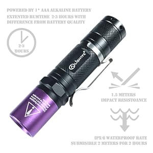 black uv flashlight