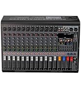5 Core Audio Mixer 12 Channel DJ Mixing Board Professional Bluetooth USB Analog Mezclador De Audi...