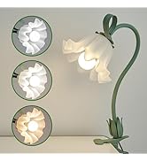 WERFOP Flower Lamp Clip on Light, 3 Color Modes Eye-Caring Desk Lamp with Clamp, Dorm Room Essent...