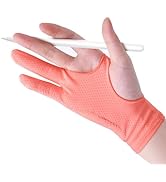 Drawing Glove for Tablet,[Pink 2Pack] Palm Rejection Artist Right Hand Glove Digital Art Accessories