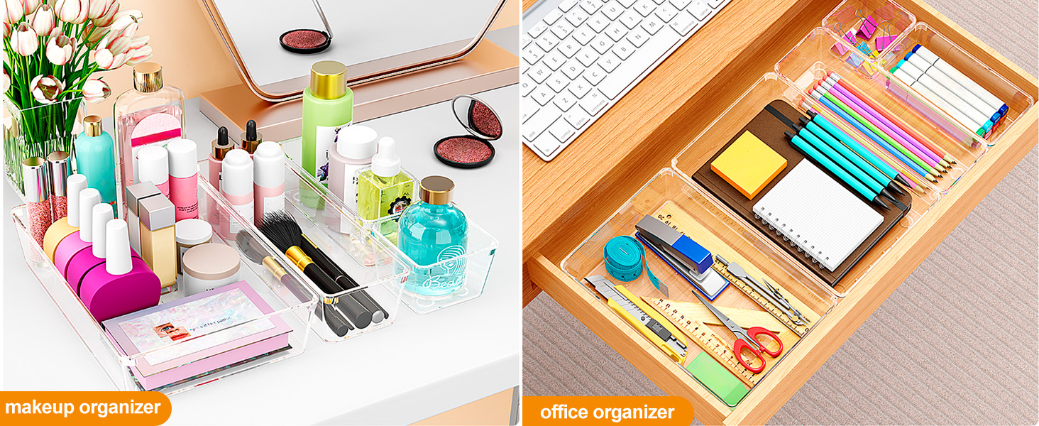 bathroom drawer organizer, desk drawer organizer