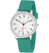 TWOPTION Nurse Watch for Women Waterproof Analog Silicone Watch with Second Hand Nursing School M...