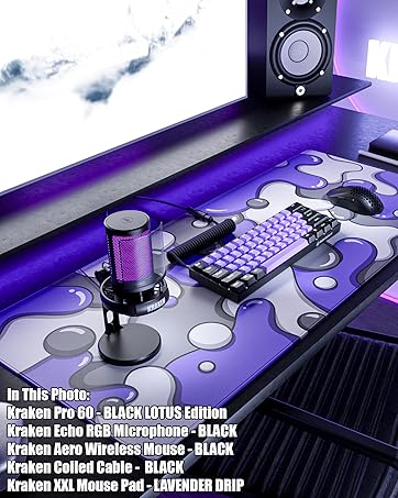 Black and Purple 60% Mechanical Gaming Keyboard
