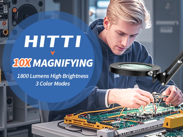 10X magnifying glass with ligh with clamp magnifier with light magnifying glasses with light