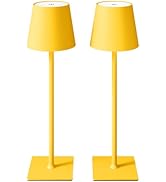 CHLORANTHUS 2 Pack Cordless Table Lamps, 3 Colors Stepless Dimming, 5000mAh Rechargeable Battery ...