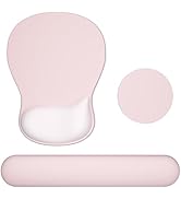 Ergonomic Mouse Pad with Wrist Rest and Keyboard Wrist Rest Set,3-in-1 Gel Wrist Support for Comp...