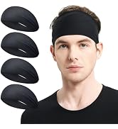 MARKEEP Running Headbands for Men(4 or 6 Pack, Mens Stretchy Headband for Football,Cycling,Basket...