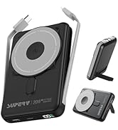 SUPERV Magnetic Portable Charger Power Bank 10000 mAh, LED Display Fast Charging Battery Pack Bui...