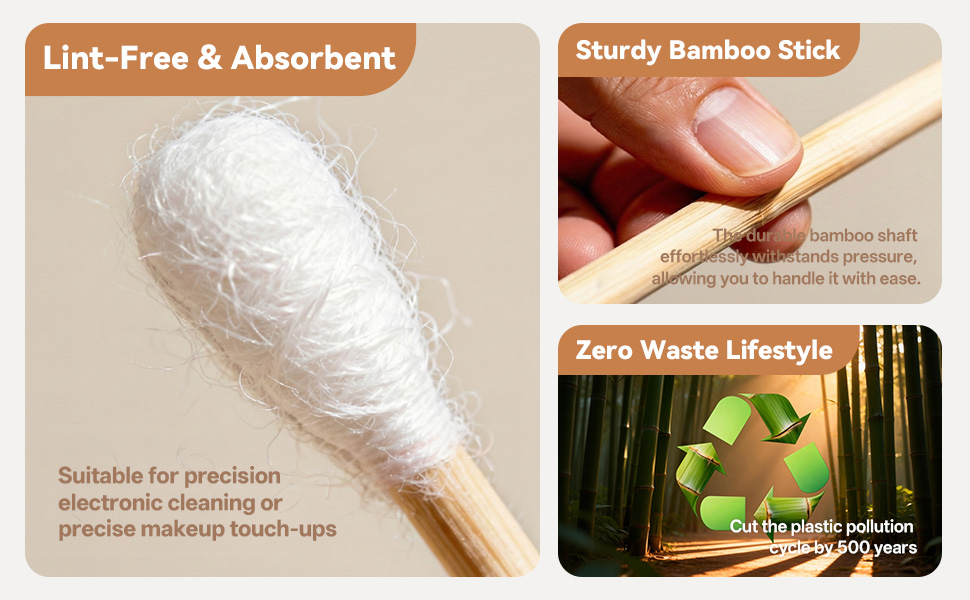 Bamboo Cotton Swabs