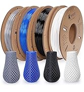 Kretrum PLA 3D Printer Filament, 3D Printing Filament, PLA Filament Bundle 250gX 4 Spools, Mix-Co...