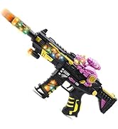 DaoDaoZhu Light up Toy Gun with Sound Effects, Dinosaur Toy Guns for Kids Boys, Toy Machine Gun t...
