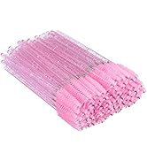 G2PLUS 100PCS Eyelash Mascara Brushes, Disposable Lash Spoolies, Crystal Mascara Wands Makeup Kit...