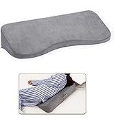 tanyoo Long Wedge Pillow for After Surgery Curved Shaped Turning Wedge Pillow for Side Sleeping B...