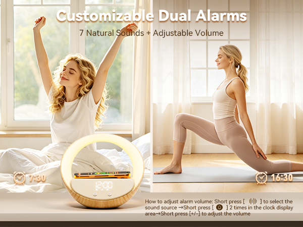 dual alarm clock for bedroom
