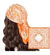 VANLINKER Paisley Satin Head Scarf for Women Men Versatile Silk-Like Hair Scarf Vintage Bandana L...