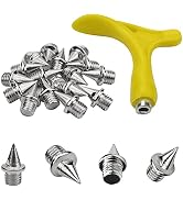 Track Spikes 1/4inch for Men Shoes Stainless Steel Replacement with Wrench for Youth Cross Countr...