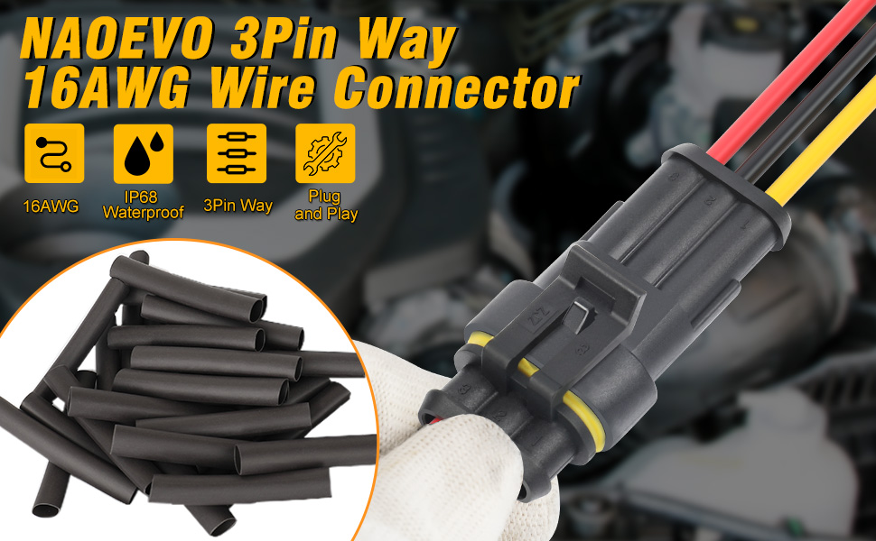 3 Pin Connector Waterproof