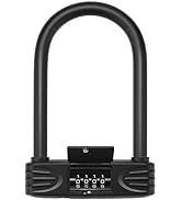 KENRONE Heavy Duty U Lock, 4 Digit Combination Password Bicycle Lock with U-Lock Shackle, Waterpr...