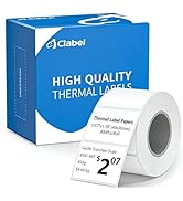 CLABEL 1.57"x1.18" Label Maker Tape 221D 320D Label Print Paper Standard Laminated Office Oil Pro...