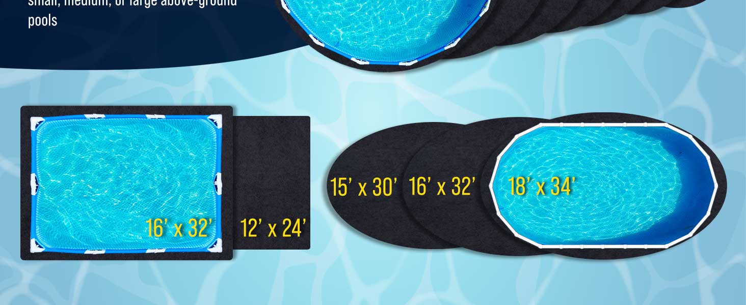 Pool Liner Pad for Above Ground Swimming Pools - Protects Pool Liner, Weed Barrier