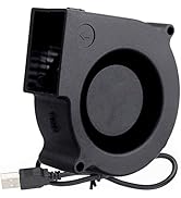 Wathai 5V USB 75mm x 30mm Turbine Centrifugal Blower Cooling Fan