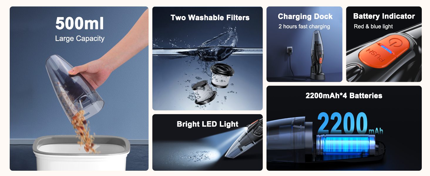 hand vacuum cordless rechargeable