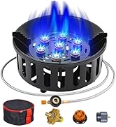 Bestfire Propane Burner, 72,000 BTU Single Burner Gas Stove for Outdoor Cooking, Windproof Campin...