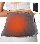 Comfheat Long Lasting Cordless Back Heating Pad for Back Pain Relief, Portable Heated Back Wrap w...