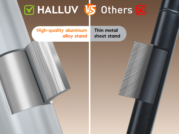 ring light with stand features a premium aluminum alloy frame for stable streaming, and filming