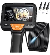 32.8FT Endoscope Camera with Light -IP67 Waterproof Borescope Inspection Camera with 4.3" IPS Scr...