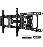 Perlegear Full Motion TV Wall Mount for 42–97 inch TVs up to 132 lbs, Preassembled and Telescopic...