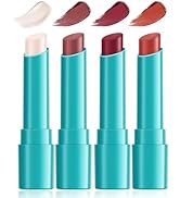 Loobexery 4 Pcs Lip Tint Hydrating, Moisturizing Tinted Lip Balm, Long-Lasting Waterproof Lip Glo...