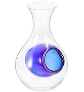 Mobestech Japanese Cold Sake Glass Decanter Bottle Wine Pour Carafes Wine Decanter with Ice Pocke...