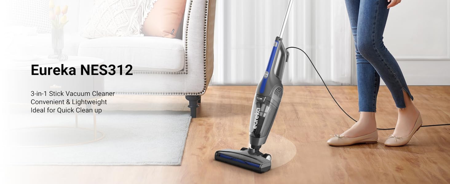 3-in-1 corded stick vacuum cleaner