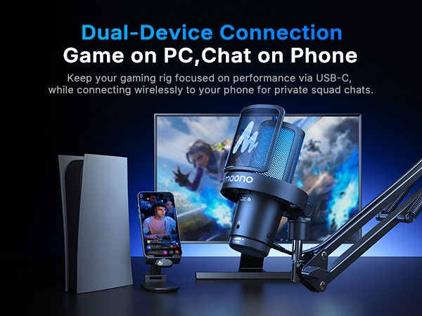 wireless gaming usb microphone for pc,rgb mic